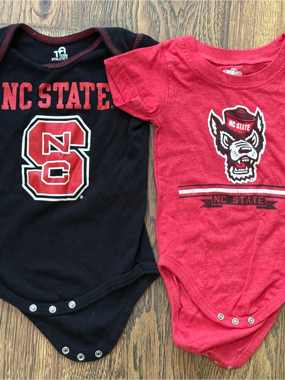 NC State Onesies - Red and Black